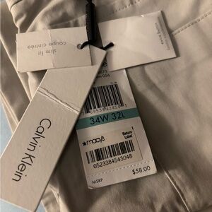 Calvin Klein Men's Cream Chinos